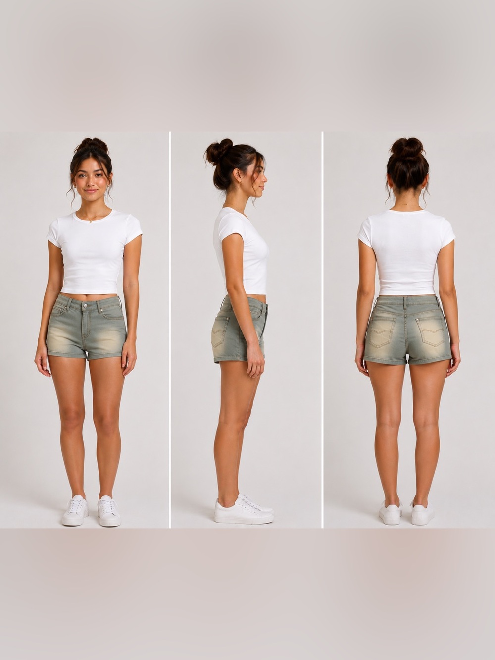 BONGO JUNIOR'S OMBRE FRAYED DENIM SHORTS - 13 JUNIORS MINT (NEW WITH TAGS)
